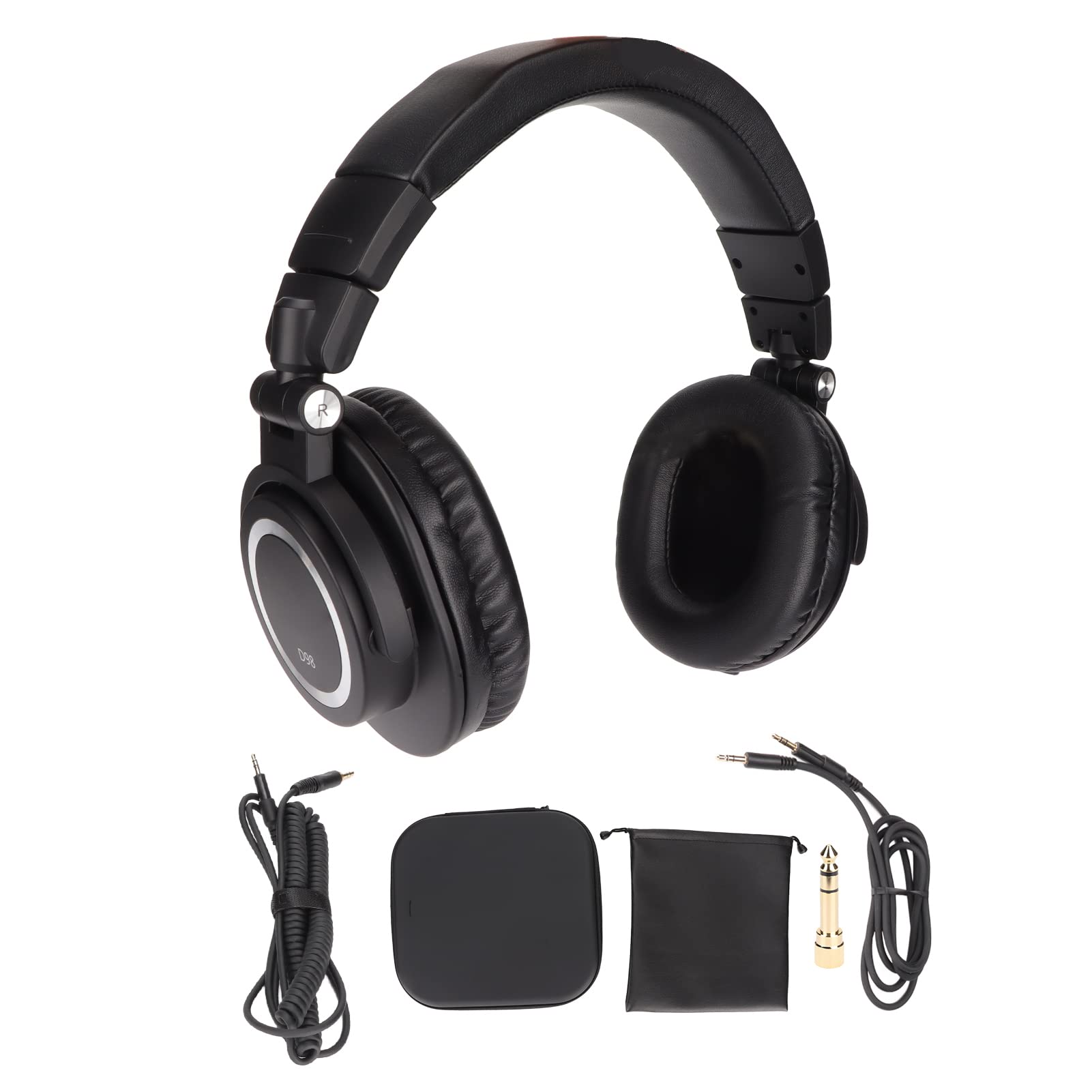 Professional DJ Monitor Headphones with 50mm Drivers - Studio-Grade Wired Over-Ear Headset, Foldable & 180° Rotating Design for Sound Engineers & Music Producers - Perfect for Recording, Mixing & Live Performances