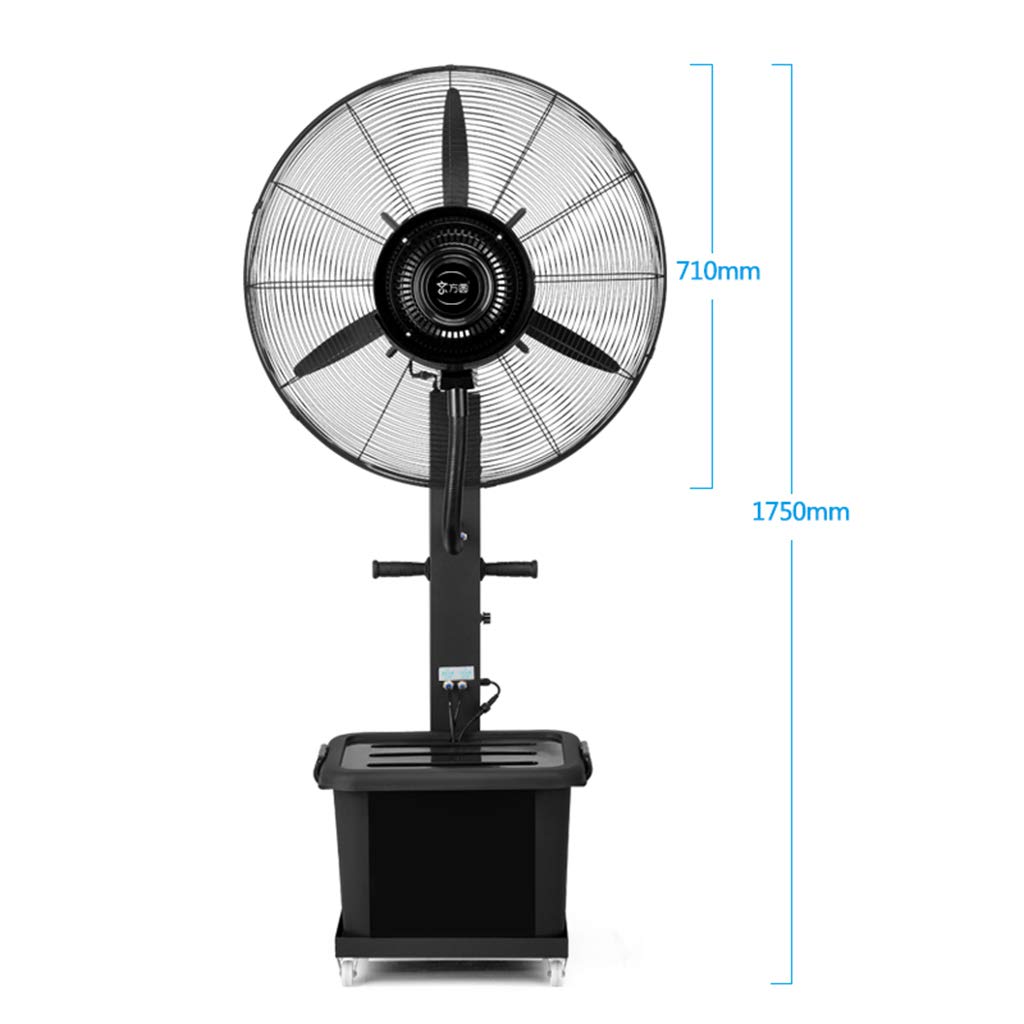 Industrial Floor Fan - Adjustable Height 3-Speed Oscillating Cooling Fan for Workshop & Home