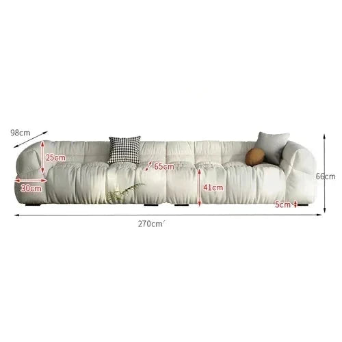 Luxury Sectional Puff Sofa Set for Living Room - Comfortable & Durable Modern L-Shaped Couch with Soft Fabric - Perfect for Family Gatherings, Movie Nights and Small Space Apartments
