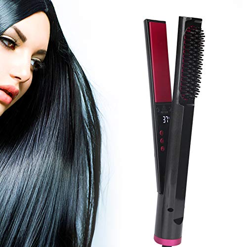 Professional Electric Hair Straightener & Styling Comb - Fast Heating, Anti-Scald Design for Smooth Straightening & Curling - Perfect for Home Use, Salon Styling & Travel (Great for Daily Hair Care, Special Occasions & Professional Styling)