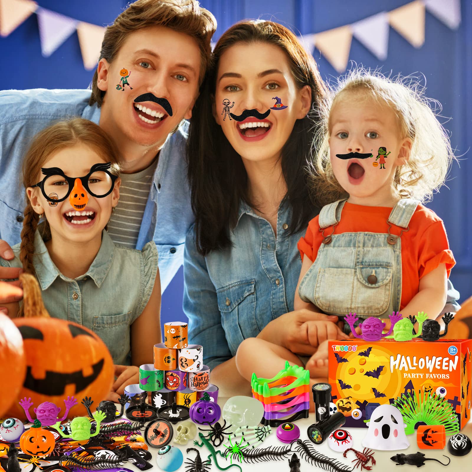 288 PCS Halloween Party Favors Bulk Assortment - Kids Trick-or-Treat Goodie Bags, Pinata Fillers, Classroom Prizes & School Rewards - Spooky Fun Toys for Halloween Parties & Events