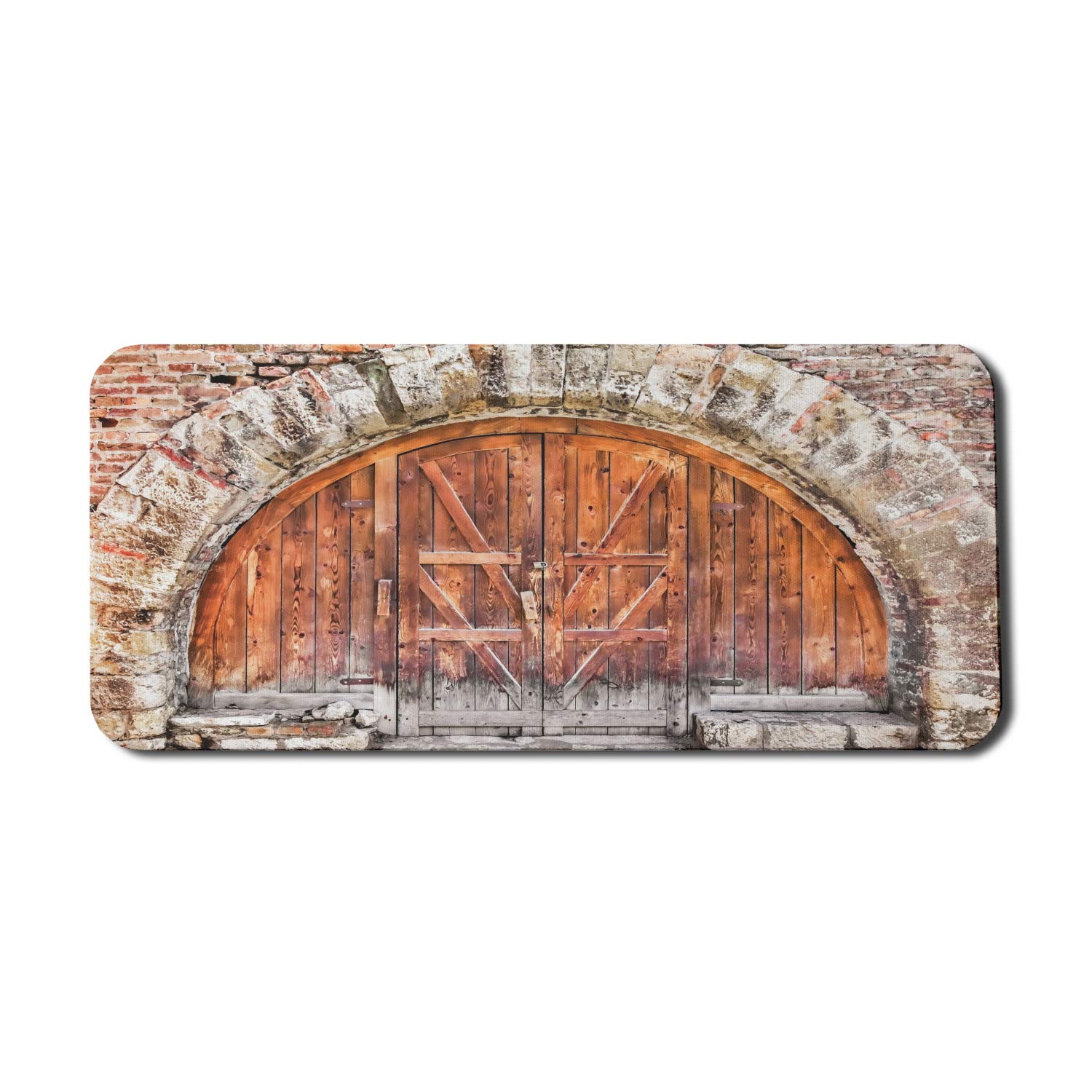 Ambesonne Vintage Rustic Computer Mouse Pad - Non-Slip Rubber Gaming Mousepad (35