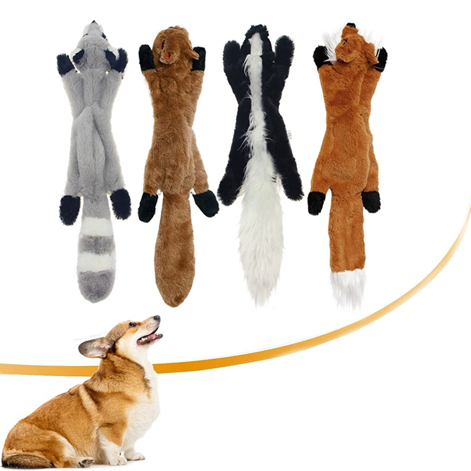 Aliqwery 4PCS Squeaky Octopus Dog Chew Toys - Interactive Puppy Toys for Small & Medium Dogs - Durable Chewing Fun for Indoor & Outdoor Playtime