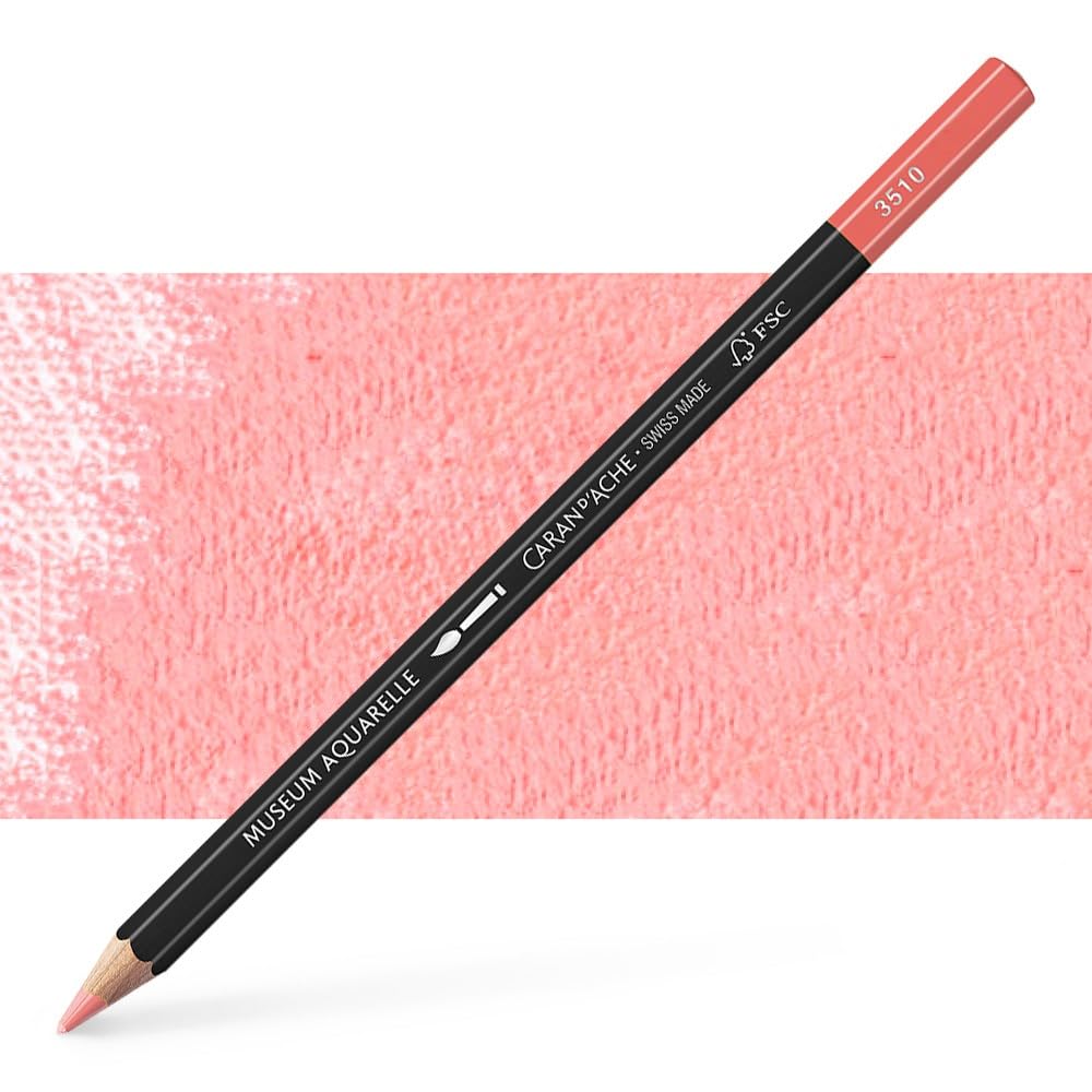 Caran d'Ache Museum Aquarelle Watercolor Pencil - Anthraquinoid Pink (3510.571) | Professional Artist Grade Colored Pencils for Sketching, Drawing & Painting | Perfect for Watercolor Techniques, Illustration & Fine Art Projects