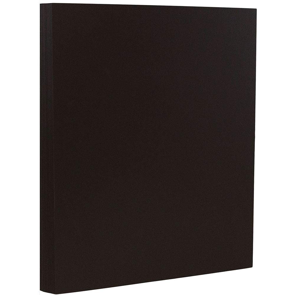 Premium JAM PAPER Matte 100lb Cardstock - 8.5 x 11 Inch Cover Paper - 216 GSM Heavyweight - Smooth Black - 250 Sheets per Ream - Perfect for Scrapbooking, Invitations & Professional Printing