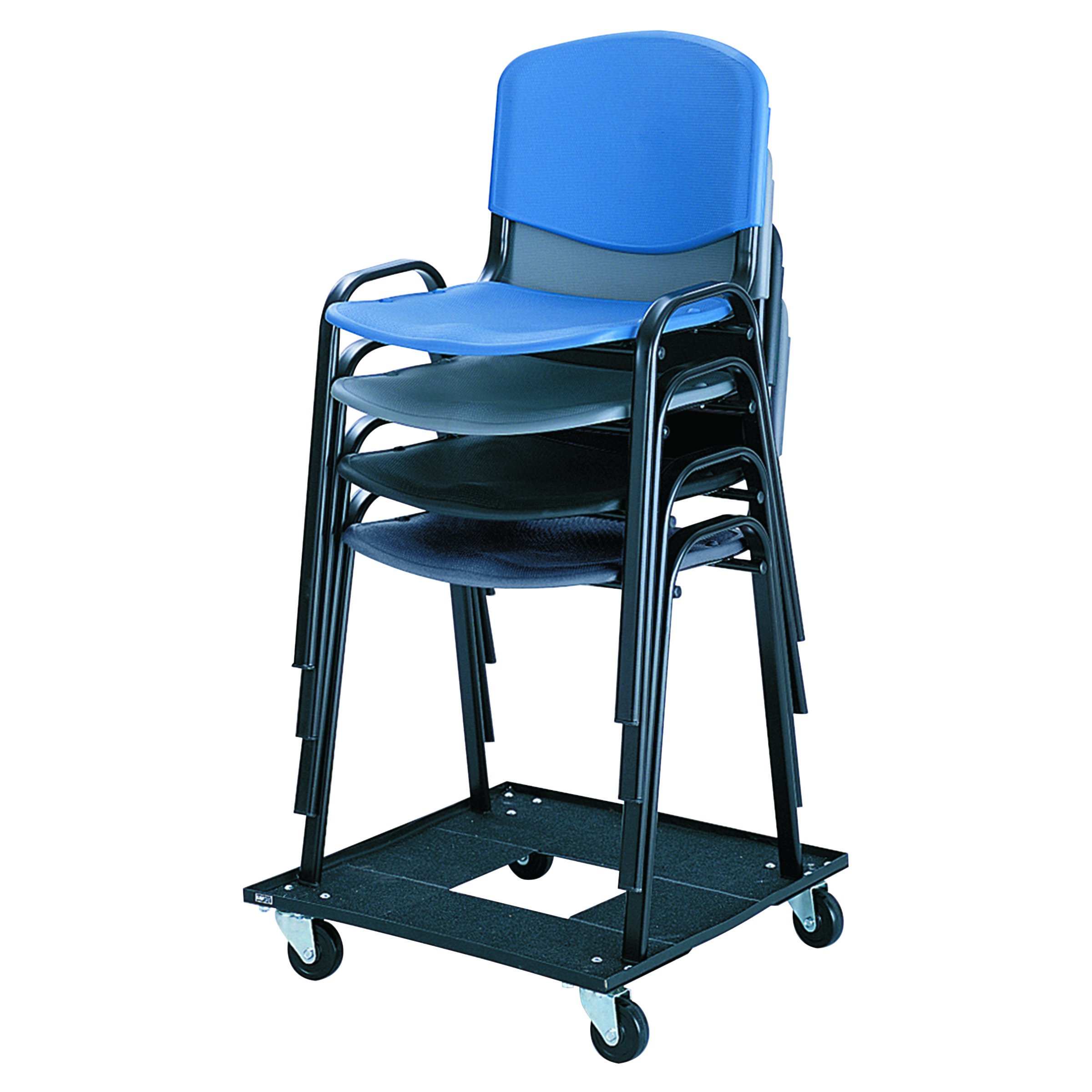 Safco 4188 Black Stack Chair Cart - Heavy Duty Transport Cart for 4185 Stack Chairs & Visitor Chairs | Perfect for Schools, Churches & Event Venues