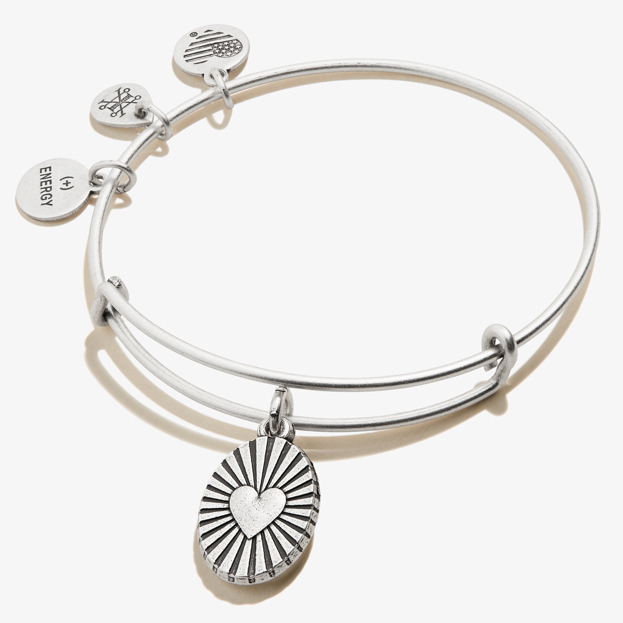 Heart Embossed Charm Bangle Bracelet for Women - Elegant Romantic Jewelry Gift for Valentine's Day, Anniversary & Special Occasions