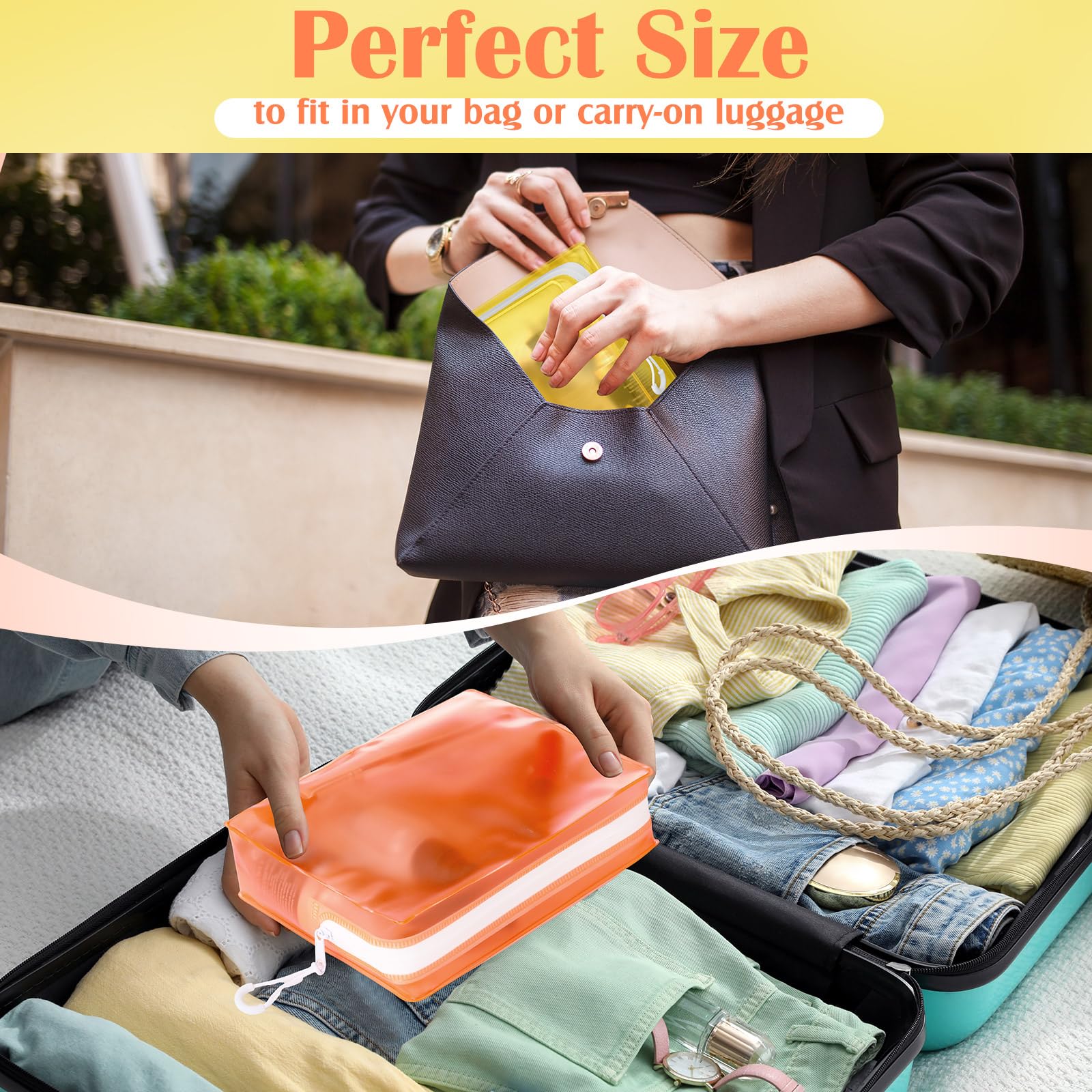 4 Pack TSA Approved Leak-proof Travel Toiletry Bags - Frosted Translucent Cosmetic & Makeup Organizer for Women & Men - Perfect for Airport Security & Weekend Getaways (Pastel Colors)
