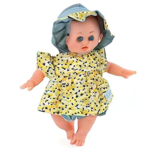Petitcollin Écolo Doll 28 cm Bouton d'Or - Eco-Friendly French Cloth Doll for Kids | Perfect for Nursery Decor, Collectibles & Gift Giving
