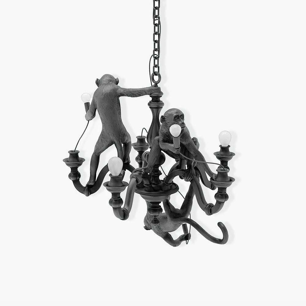 Stylish Monkey Chandelier - Unique Animal-Themed Ceiling Light Fixture for Living Room, Bedroom & Nursery Decor