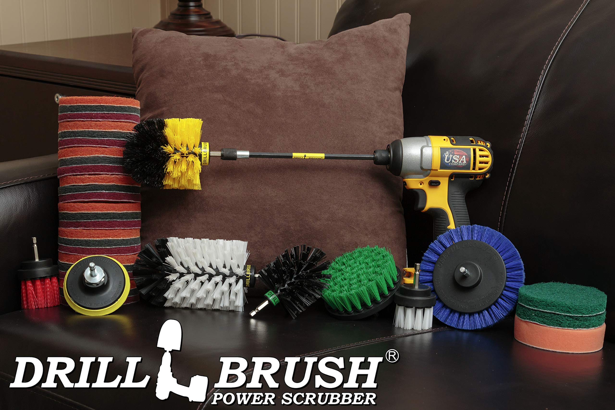 **Power Drill Brush Attachment Set - Heavy Duty Scrub Brushes for Car Detailing, Bathroom Cleaning & Household Chores - Toilet, Grout & Bathtub Scrubber Kit for Power Tools**    *(Perfect for deep cleaning cars, bathrooms, kitchens & tough stains – ideal for DIY enthusiasts & professional cleaners!)*