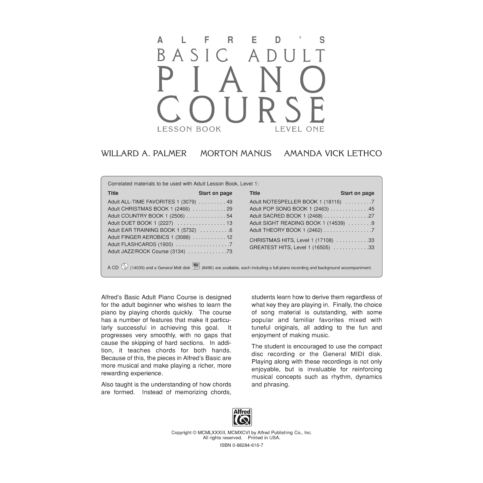 Alfred's Basic Adult Piano Course: Lesson Book 1 for Beginners - Learn Piano at Home with Step-by-Step Lessons & Sheet Music | Perfect for Self-Study, Adult Learners & Music Enthusiasts