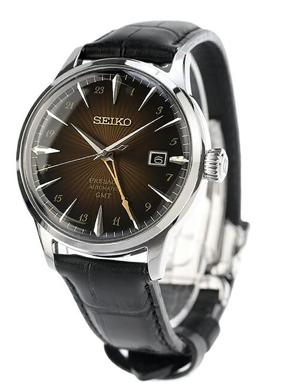 SEIKO PRESAGE Cocktail Time GMT Automatic Watch SARY243 / SSK039 - Japanese Made JDM - Perfect for Business Travel & Luxury Gifting