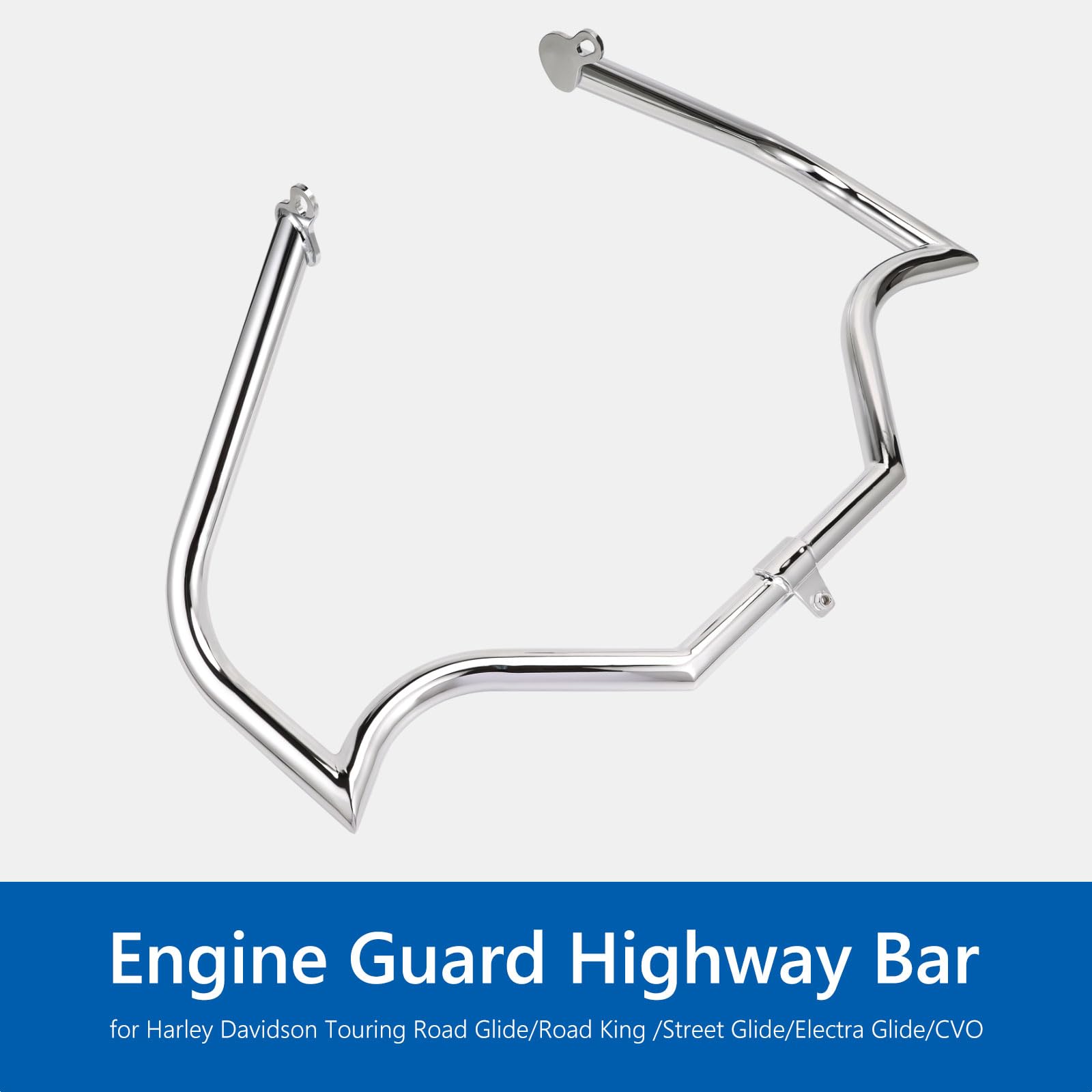 Harley Davidson Touring Crash Bar Engine Guard - Chrome Highway Protection for Road Glide, Road King, Street Glide, Electra Glide & CVO Trike Models | Motorcycle Safety Accessory for Long Rides & Highway Cruising