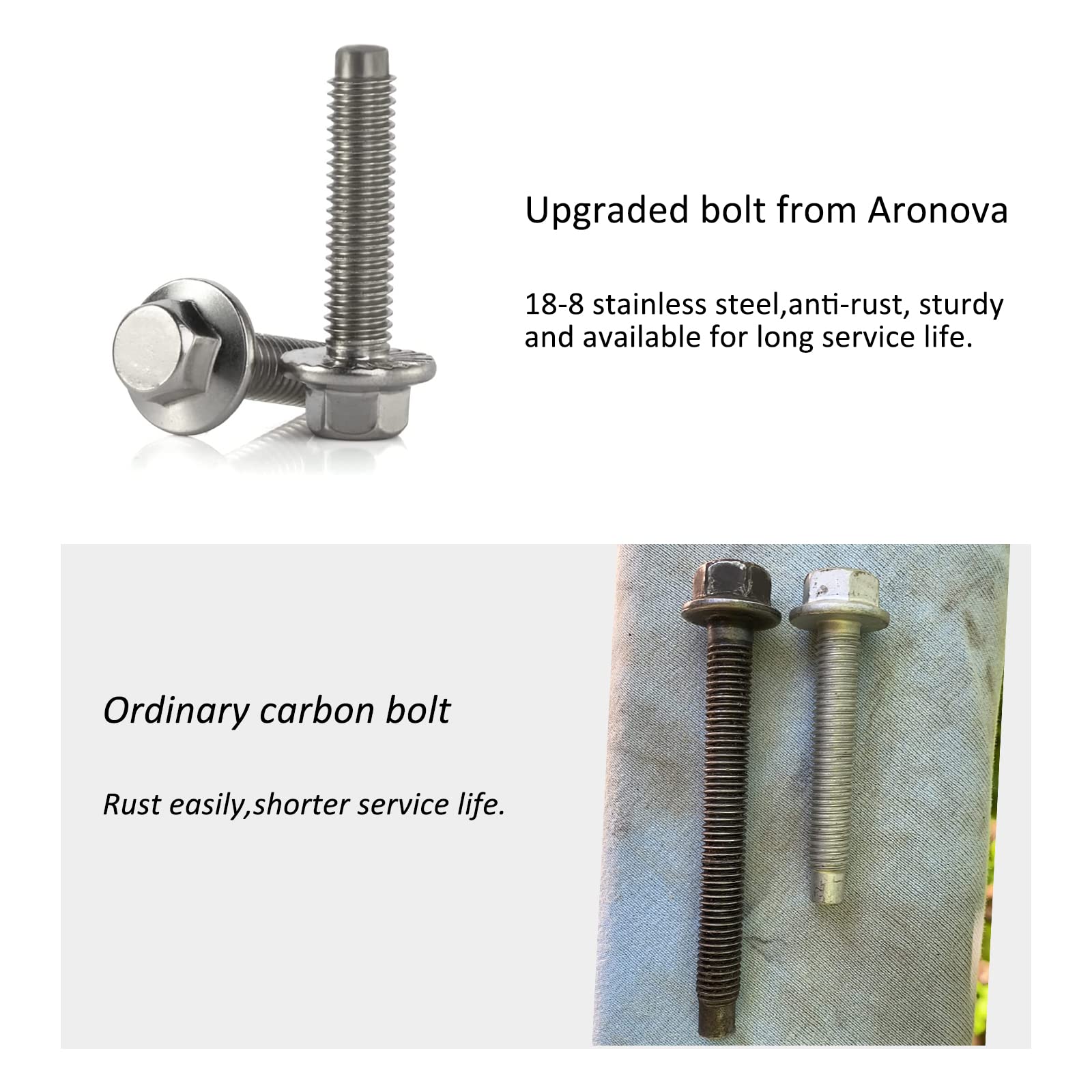 Stainless Steel Fuel Tank Strap Bolts for Chevy Silverado Yukon - Durable Auto Parts for Off-Road & Towing