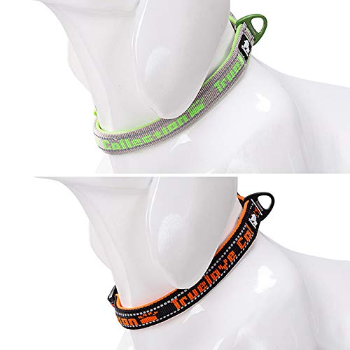 La La Pet® Reflective Adjustable Lightweight Dog Collar - Breathable Soft Padded Puppy Training Collar with Buckle & D-Ring - Nylon Straps for Outdoor Walking, Running & Training (Brown, Small) - Perfect for Nighttime Safety and Daily Pet Adventures