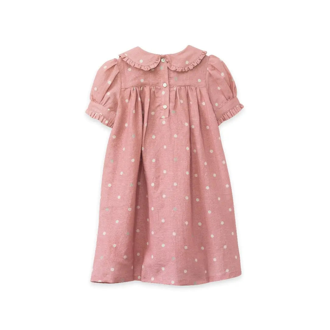 Beet World Selah Dress - Pink Polka Dot Floral Summer Dress for Women | Casual, Party & Wedding Guest Outfit