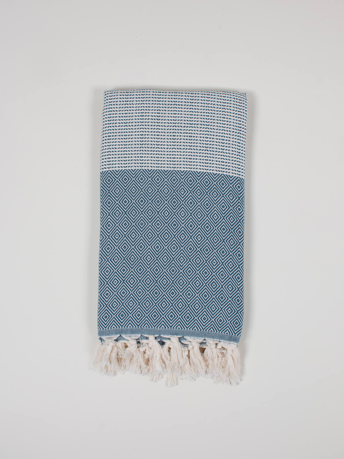Nordic Dot Hammam Towel - Soft Cotton Turkish Pestemal - Indigo Blue Bath & Beach Towel for Spa, Yoga, Travel & Poolside Use