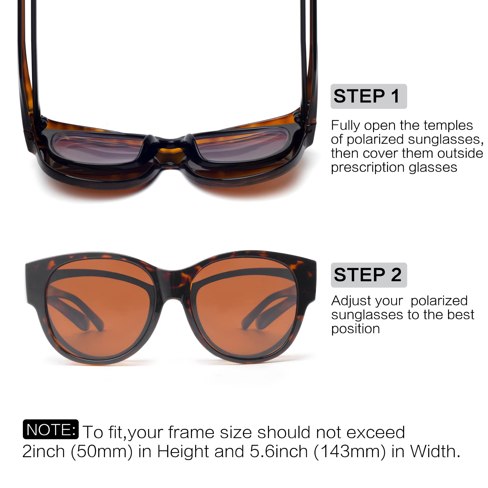 Polarized Clip-On Sunglasses for Women - UV Protection, Lightweight & Comfortable Fit Over Prescription Glasses - Perfect for Driving, Outdoor Sports & Daily Wear