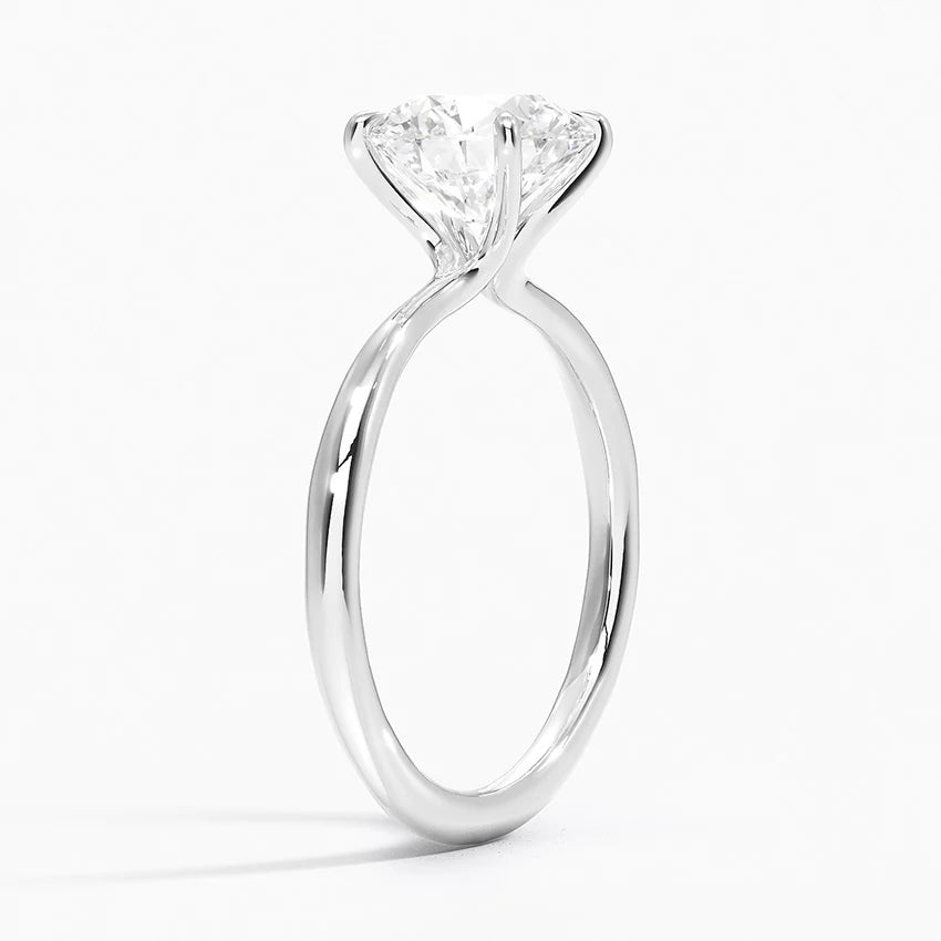 Freesia Solitaire 2mm Engagement Ring Setting - EC115 | Elegant Wedding Band for Proposals & Anniversaries
