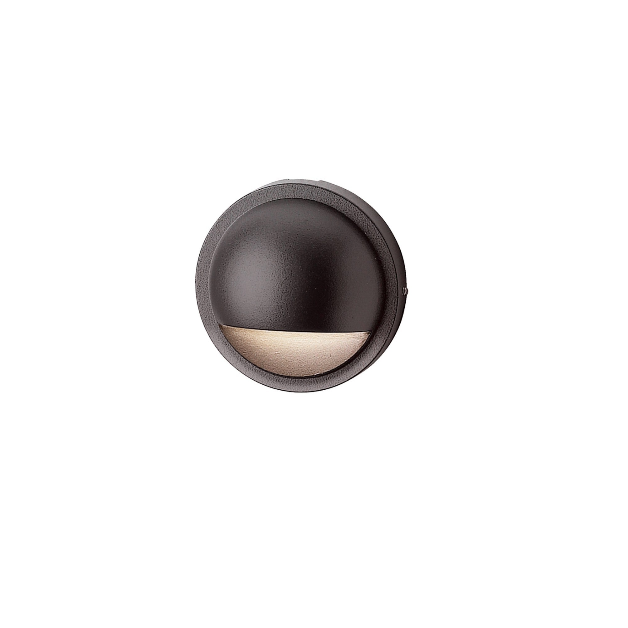 12V LED Deck Light Half Moon 3000K Warm White, Textured Architectural Bronze Finish - Outdoor Patio, Stair, and Pathway Lighting for Home and Garden