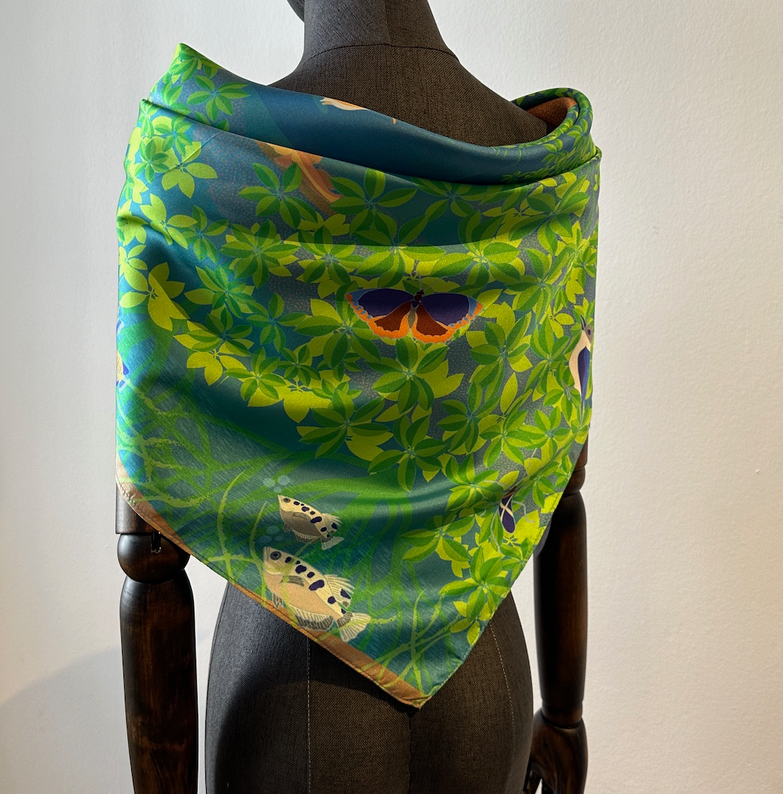 Elegant Sunset at the Wetland Silk Scarf - Premium Fashion Accessory for Women, Evening Parties & Special Occasions