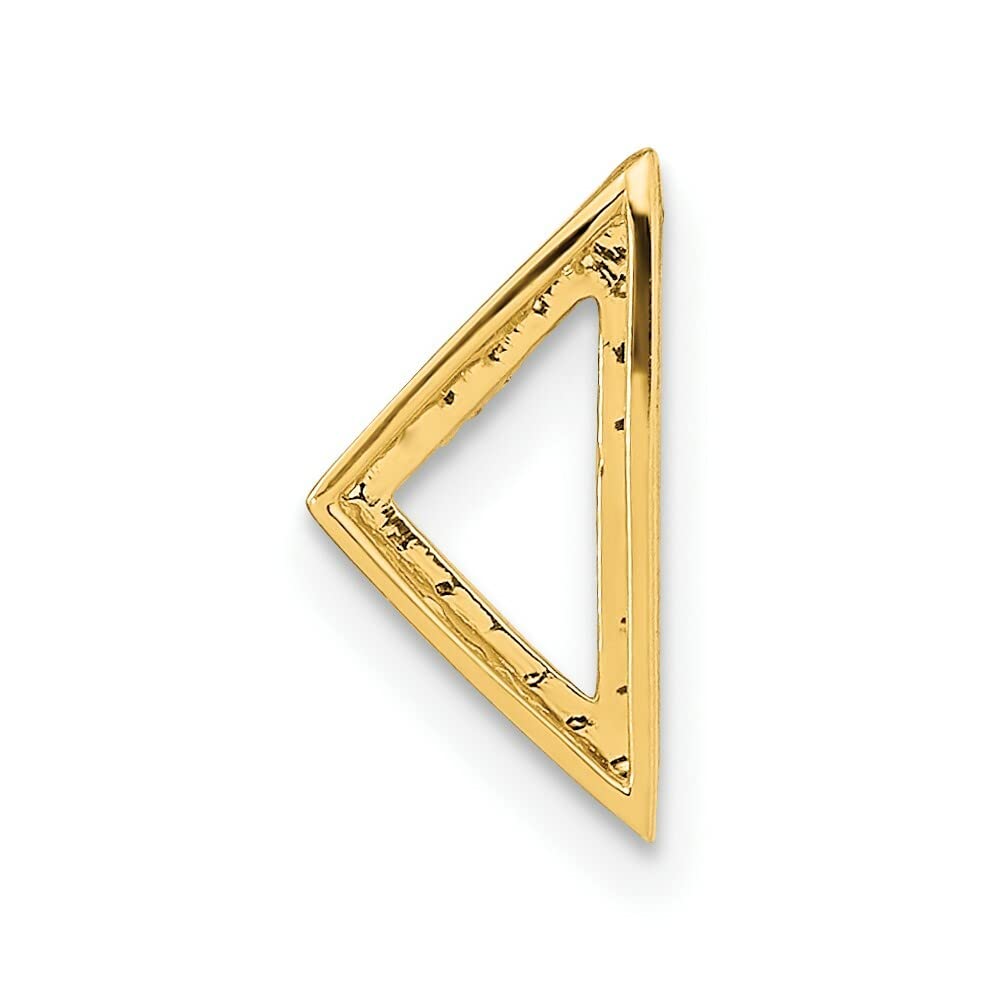 14k Yellow Gold Diamond Triangle Pendant Necklace - Elegant Slide Chain for Women - Perfect for Everyday Wear, Gifts & Special Occasions