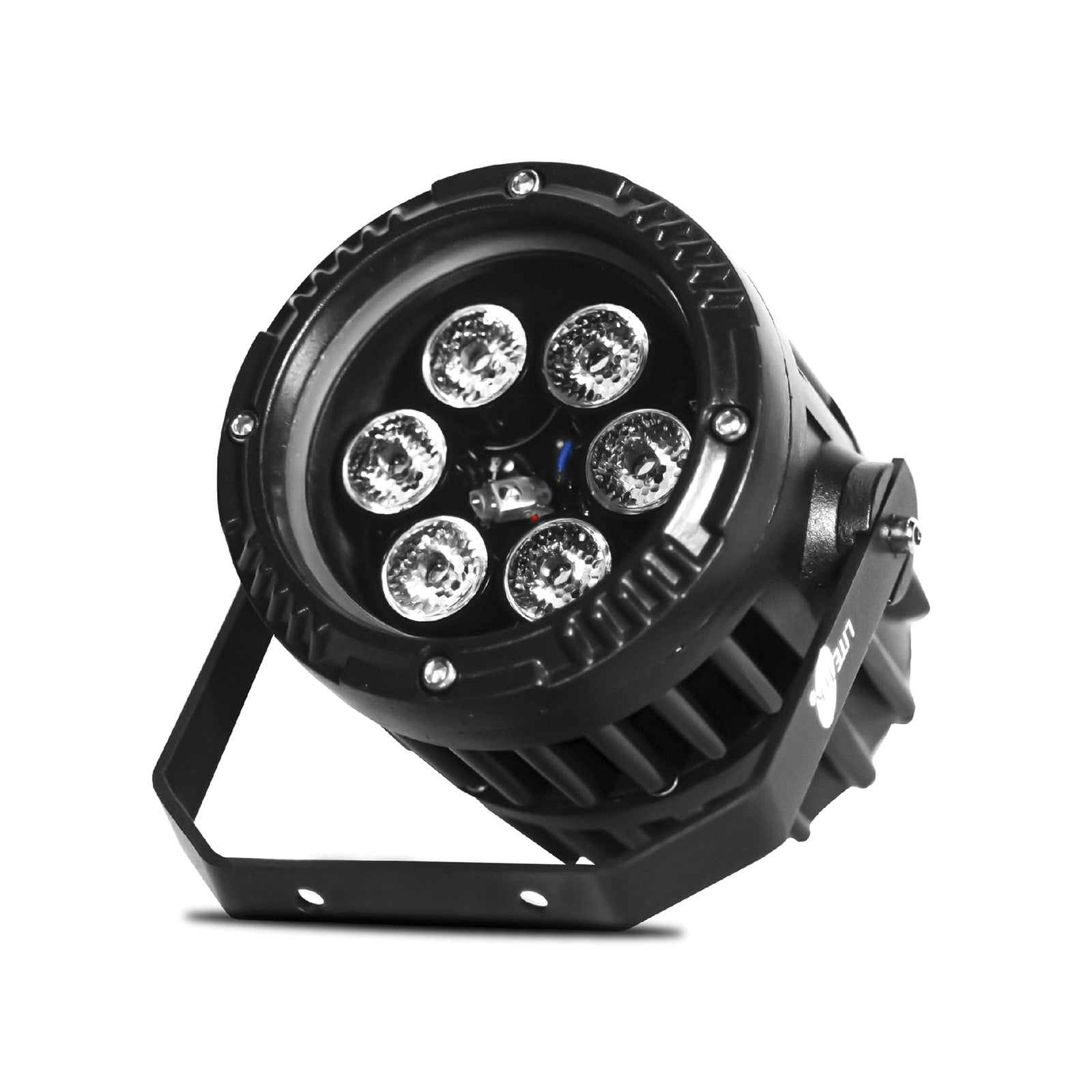 Lite Tek PAR LED 6XT Outdoor RGB Wash Light - 6x3W LED Stage Lighting for Concerts, DJ Shows, and Events