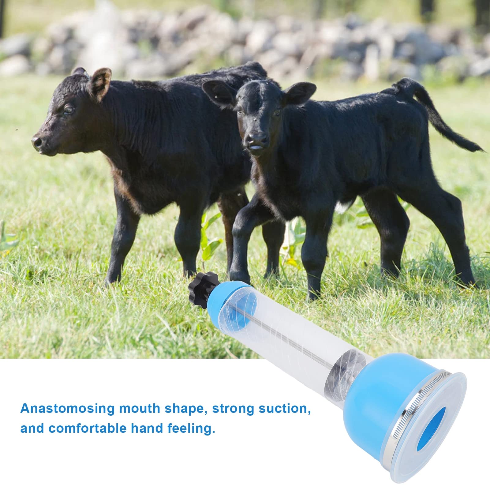 Calf Assisted Breathing Pump for Cattle - Strong Suction Respiratory Aid, Blue Veterinary Equipment for Farm Use | Helps Newborn Calves with Breathing Difficulties During Birth & Recovery