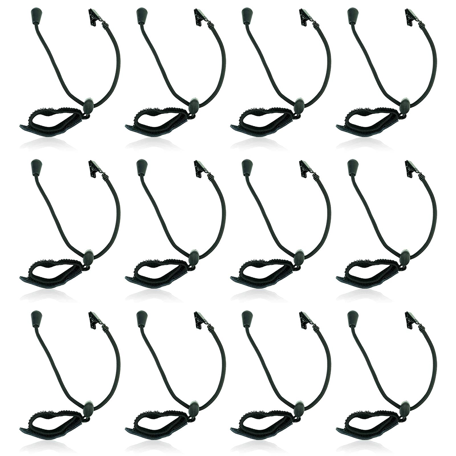 Heavy Duty Adjustable Backdrop Clamps 12-Pack - LINCO Lincostore Black Photo Studio Clamps for Muslin Backdrops, Camera Flash Brackets & Background Support | Perfect for Photography Studios, Video Shoots & Event Decorations