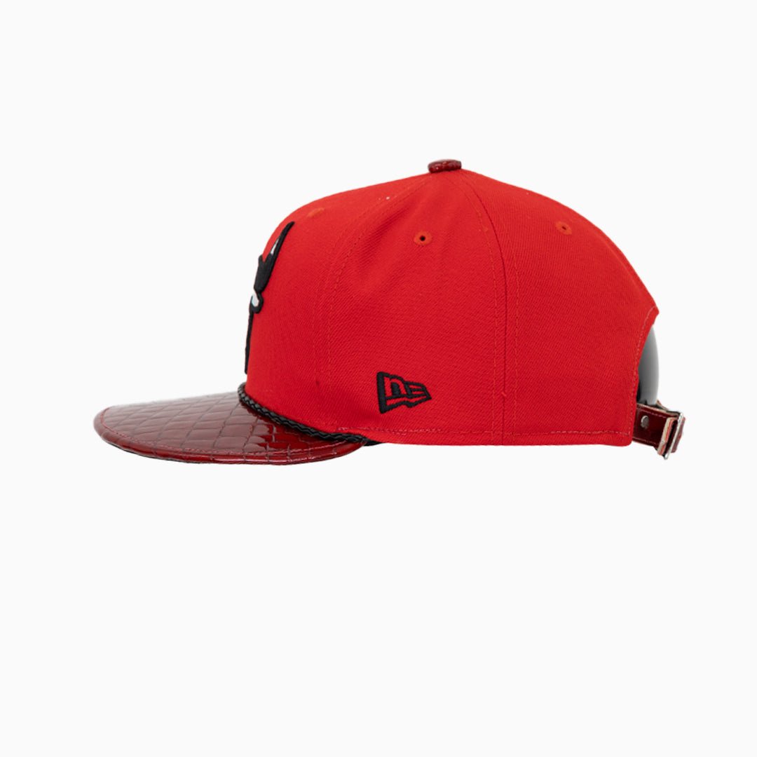 Breyer's Buck 50 Chicago Bulls NBA Snapback Hat with Genuine Leather Visor - Perfect for Basketball Games, Streetwear Fashion, and Sports Fans