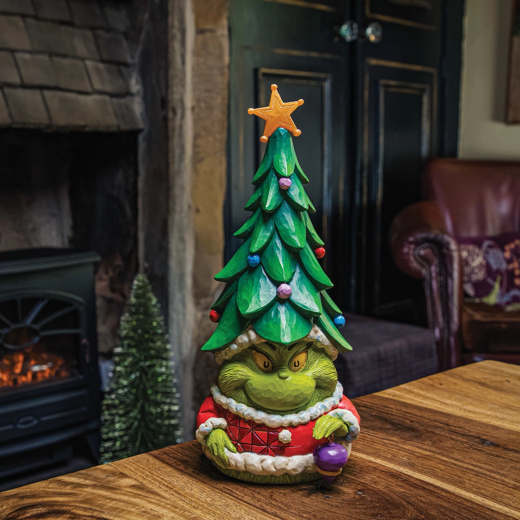 Festive Grinch Christmas Gnome with Tree Hat - Perfect for Holiday Decor, Party Favors & Gift Giving