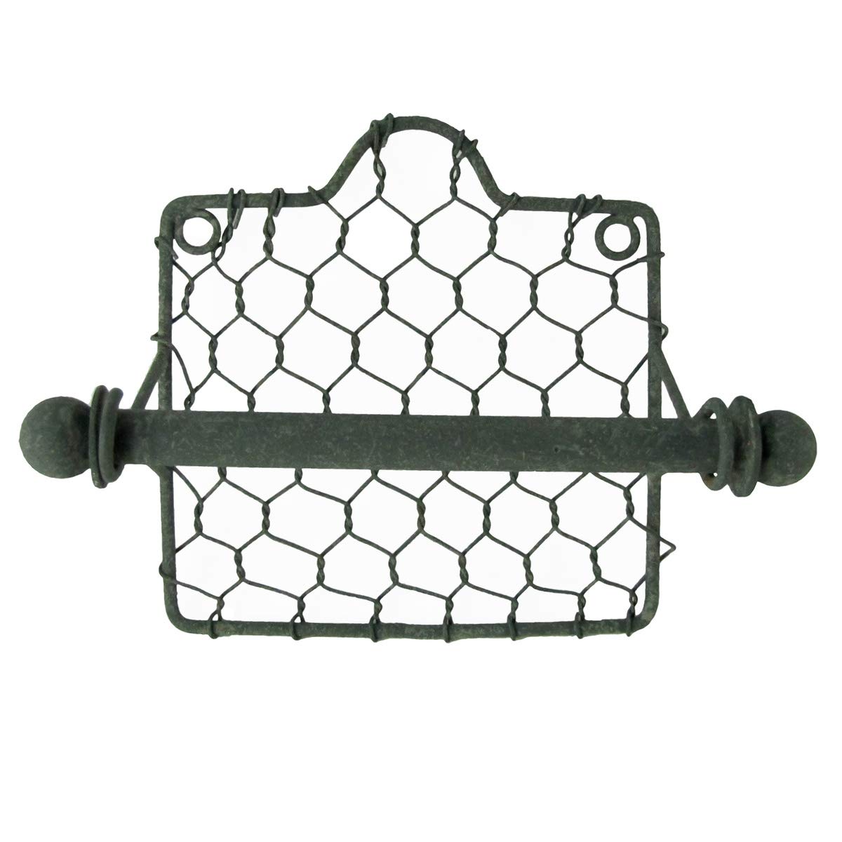 Vintage Country Style Chicken Wire Toilet Paper Holder - Rustic Farmhouse Bathroom Decor for Toilet Paper Storage & Organization - Perfect for Farmhouse, Cottage, or Rustic Style Bathrooms