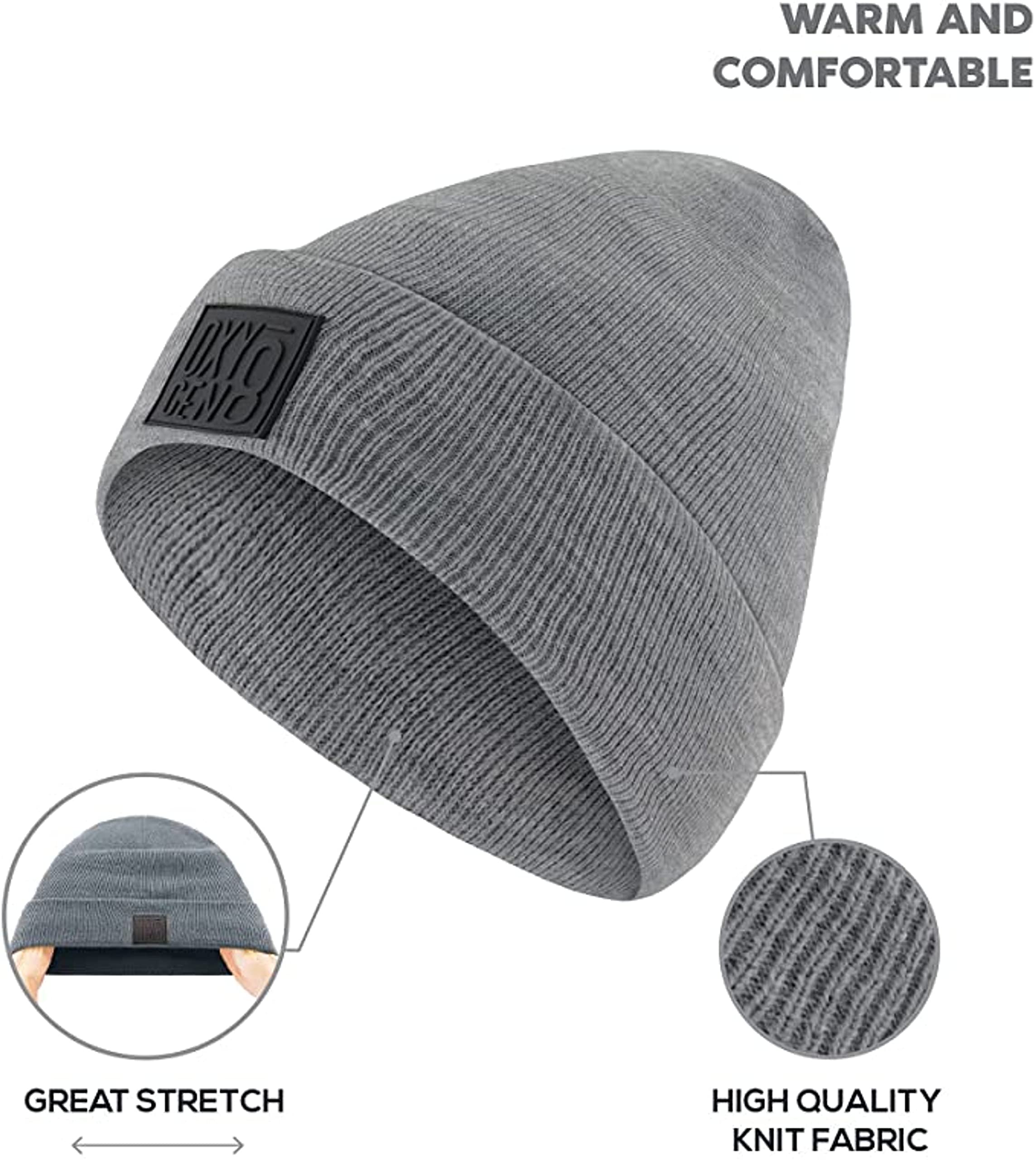 Soft & Stretchy Unisex Beanie Hats - Warm Knit Cuffed Skull Cap for Men & Women | Perfect for Winter Sports, Outdoor Activities & Casual Wear
