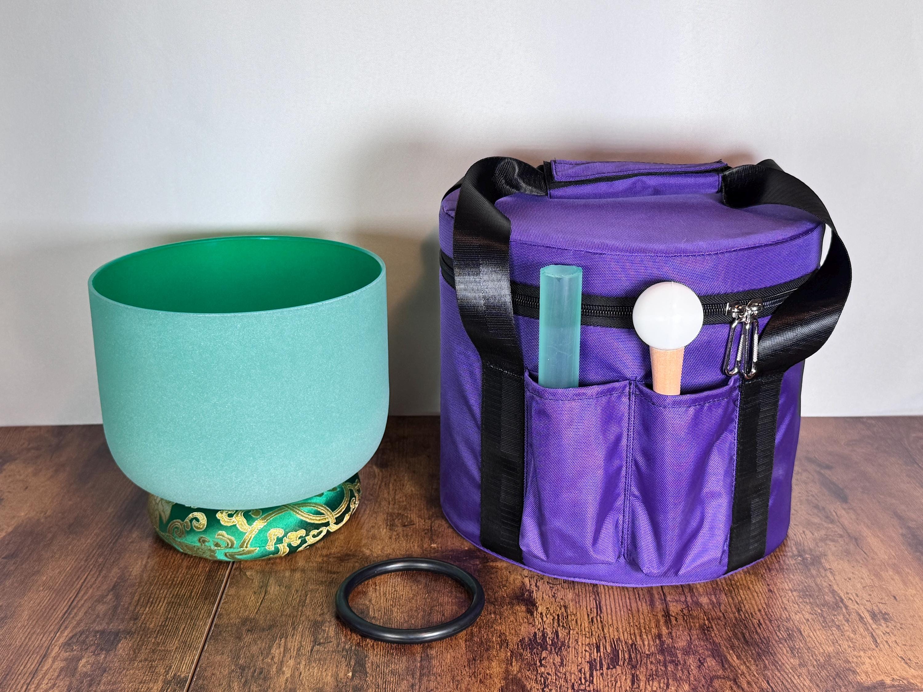 432Hz 8 Chakra Singing Bowl Set with Tuning Fork - F Note Sound Healing Bowl with Cushion & LED Striker for Meditation, Yoga & Energy Balancing