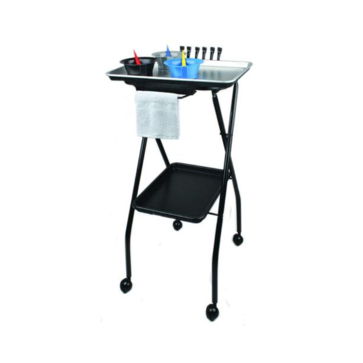 USA Made KAYLINE FT59-A Salon Service Tray with Black Trays - Includes 1 Tray + Free Double Dip Comb/Brush | Professional Hair Styling Tool for Salons & Barbershops