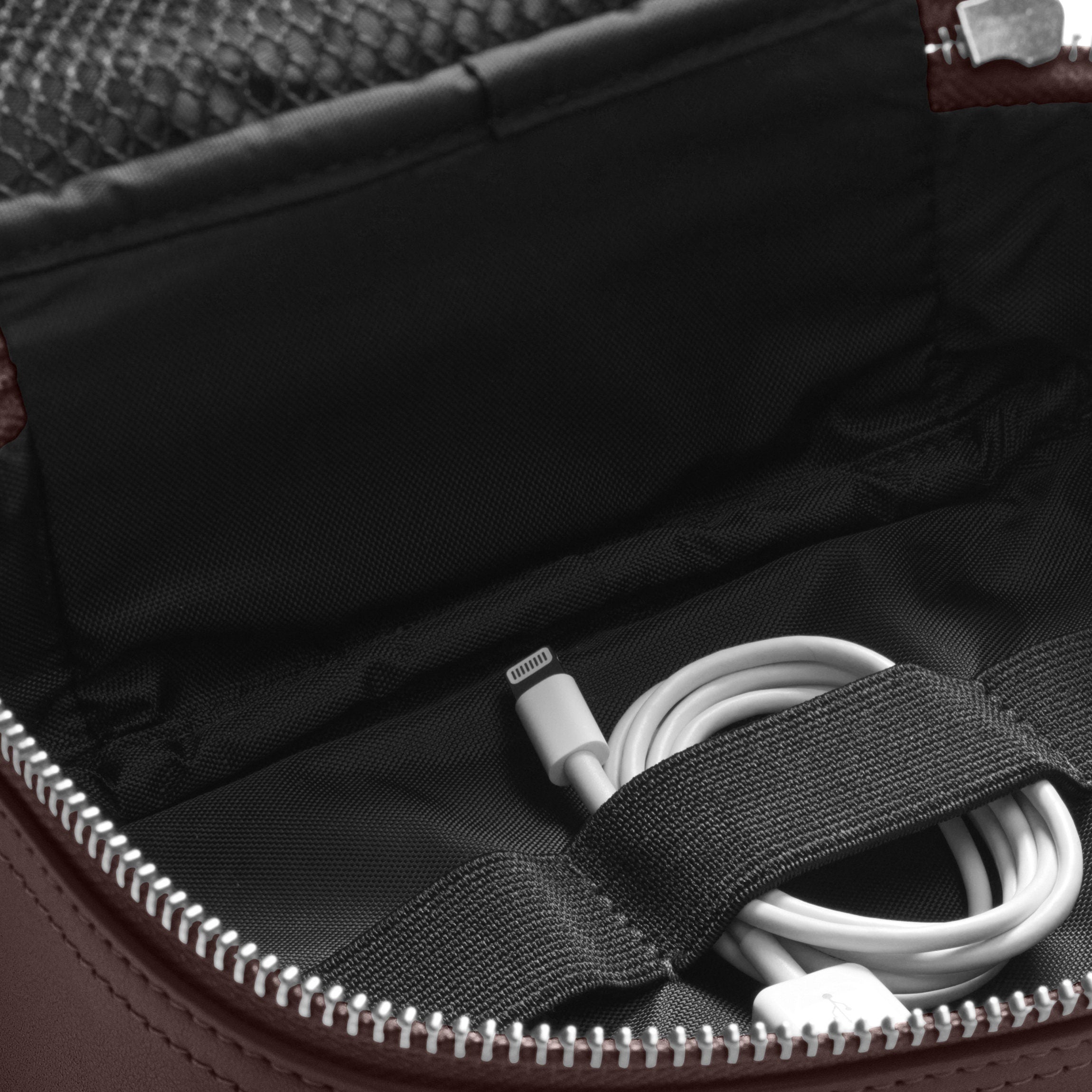 Compact Tech Organizer Bag in Brown - Perfect for Travel, Work & Daily Essentials Storage