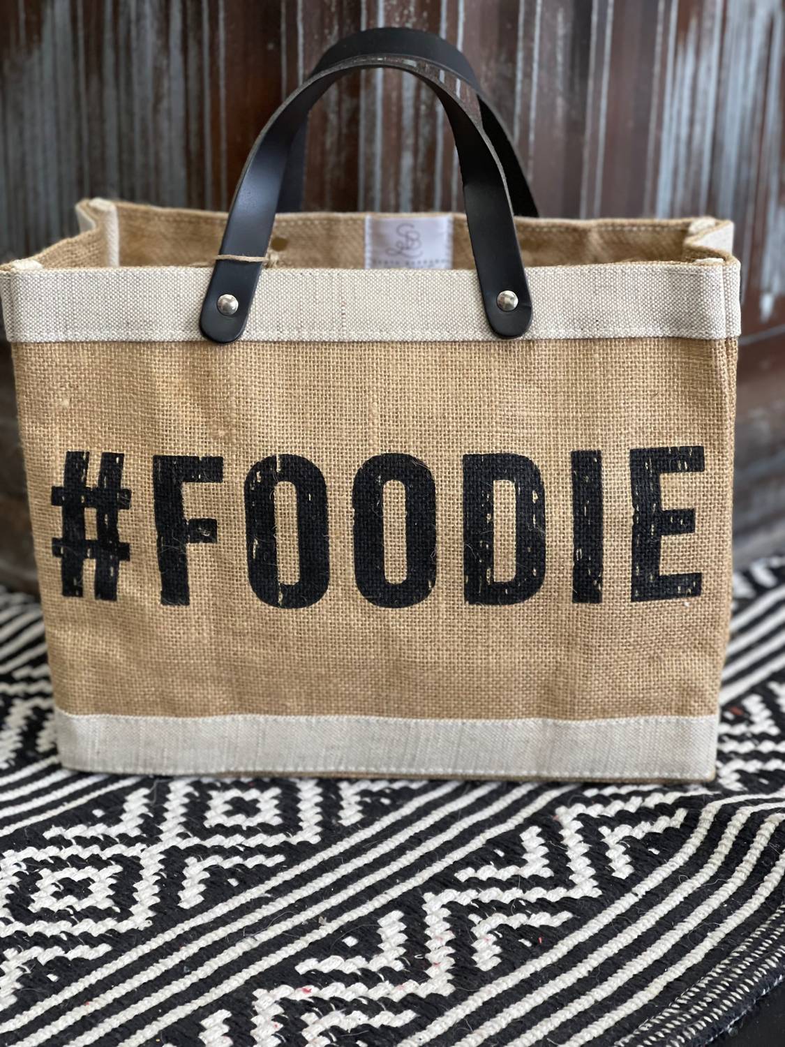 Eco-Friendly Brown Canvas Tote Bag for Groceries, Shopping & Farmers Market - Stylish Reusable Foodie Bag for Everyday Use