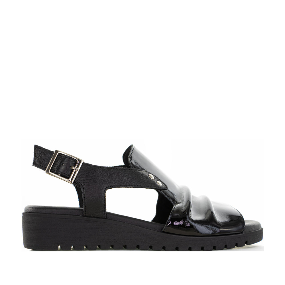 Django & Juliette Madis Black Patent Leather Women's Shoes - Elegant & Comfortable for Parties, Weddings & Evening Events