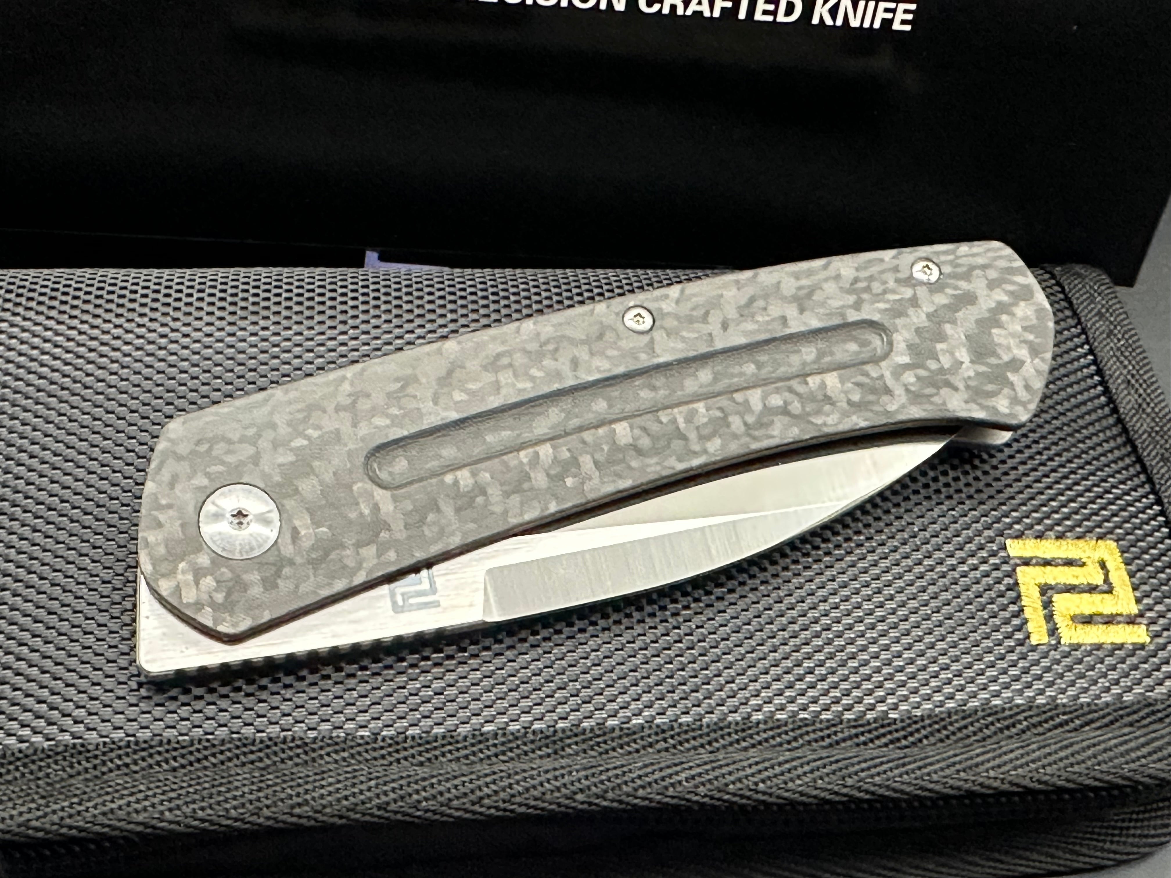 Artisan Cutlery Centauri 1839G MCF S35VN Titanium & Carbon Fiber Folding Knife - Premium EDC Pocket Knife for Outdoor, Camping, Hiking and Everyday Carry
