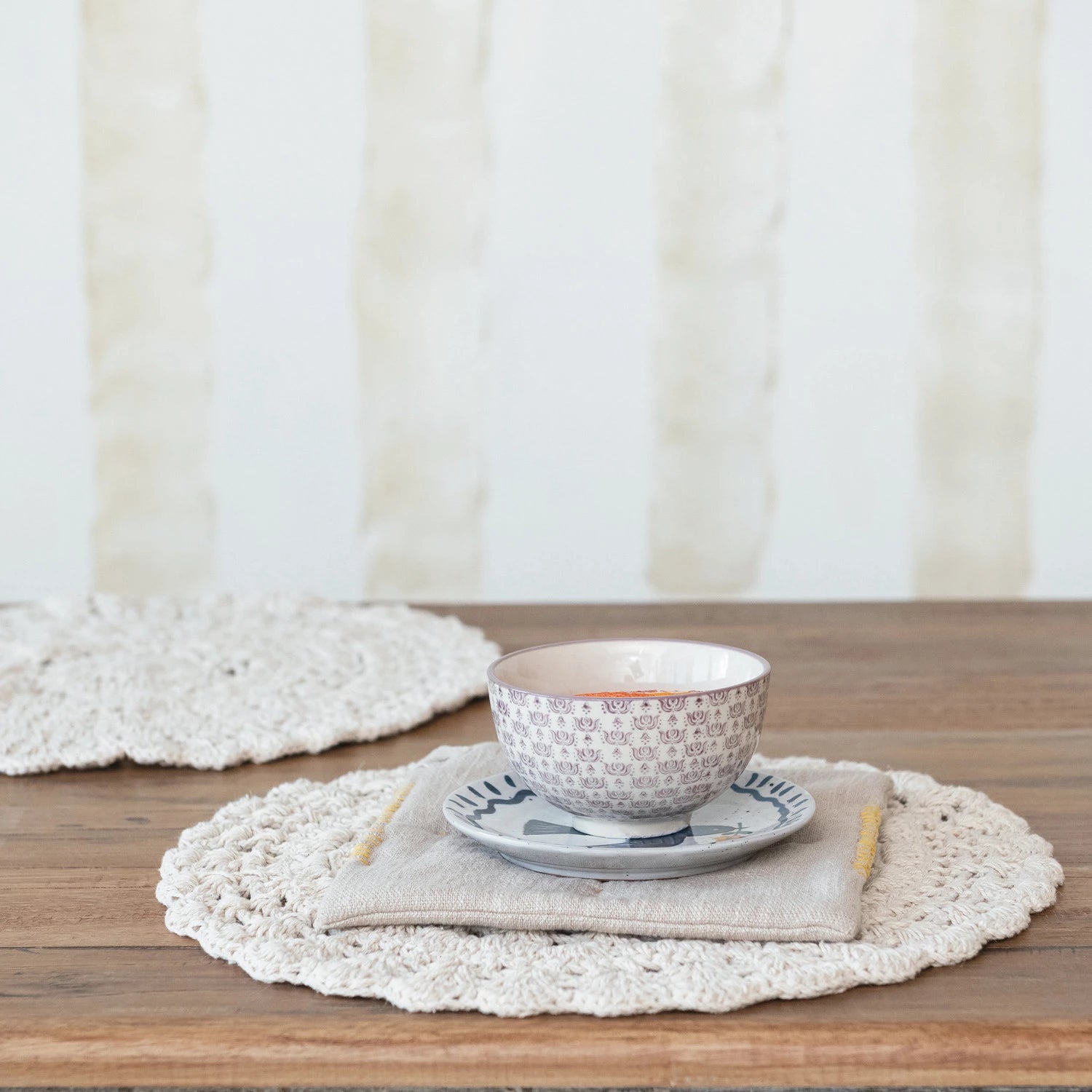Handmade Crochet Placemats Set of 4 - Elegant Round Table Mats for Dining, Kitchen, or Party Decor - Perfect for Home, Wedding, and Holiday Table Settings