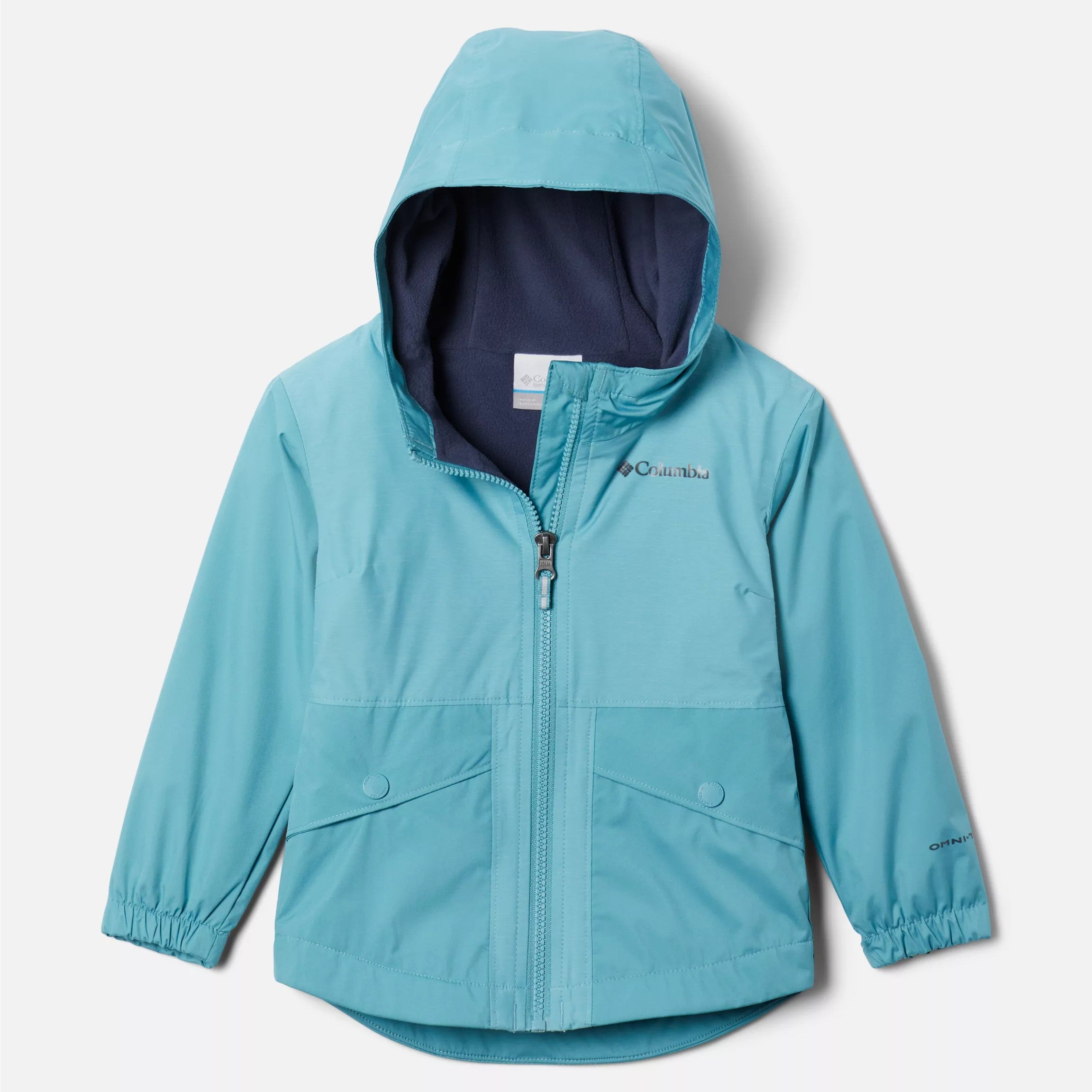 Columbia Sea Wave Slub Rainy Trails Fleece-Lined Toddler Jacket - Waterproof Windproof Winter Coat for Boys & Girls - Perfect for Outdoor Play, Hiking and Cold Weather Adventures