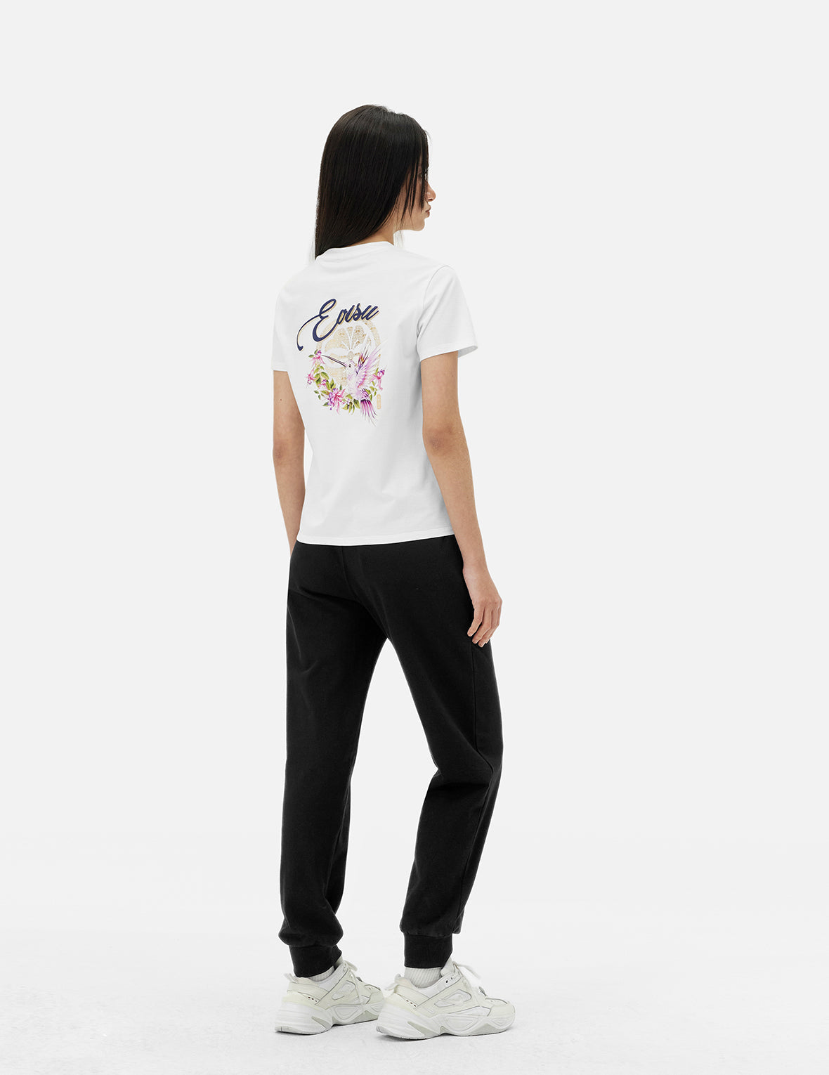 **Hummingbird and Magnolia Print Regular Fit Sweatpants for Women - Soft Lounge Pants, Casual Comfort Wear for Home, Yoga, and Relaxation**