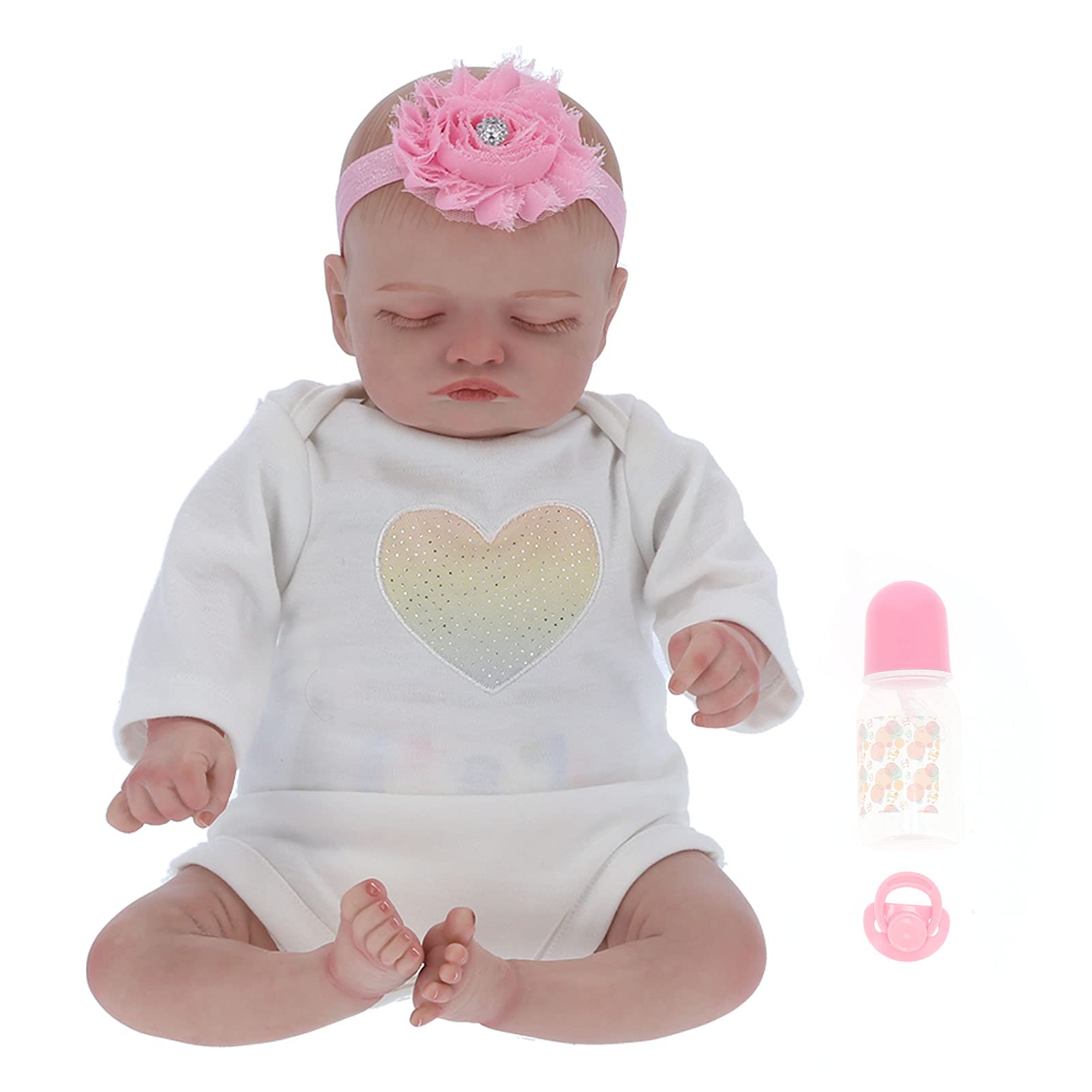 15.7 Inch Realistic Baby Doll Toy - Soft Vinyl Sleeping Infant Doll with Flexible Body for Kids | Early Learning Educational Gift for Boys & Girls | Perfect for Pretend Play, Nursery Decor & Childhood Development