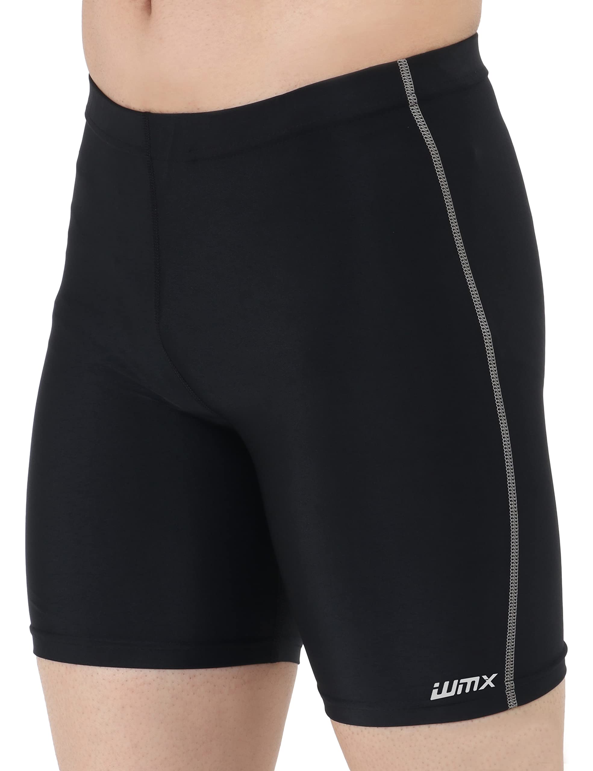 WMX Sport Men's Performance Compression Shorts - Breathable Workout Running Gym Shorts for Activewear & Training - Perfect for Running, Cycling, Basketball & Fitness