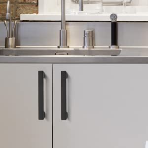 Probrico 100 Pack 3-3/4 Inch Square Cabinet Handles - Flat Black Kitchen Cabinet Pulls & Drawer Handles - Durable Cabinet Hardware for Kitchen, Closet, Wardrobe & Bedroom Furniture (Perfect for Modern Home Renovation & DIY Projects)