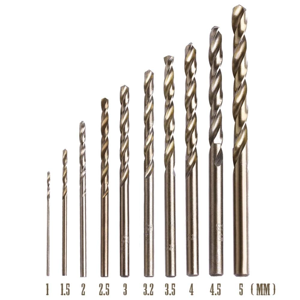 10Pcs 1.5mm M35 HSS-Co Cobalt Twist Drill Bit Set - High Speed Steel Spiral Drill Bits for Metal, Wood & Plastic (4mm Hole Diameter) - Perfect for DIY Projects, Home Repairs & Professional Metalworking