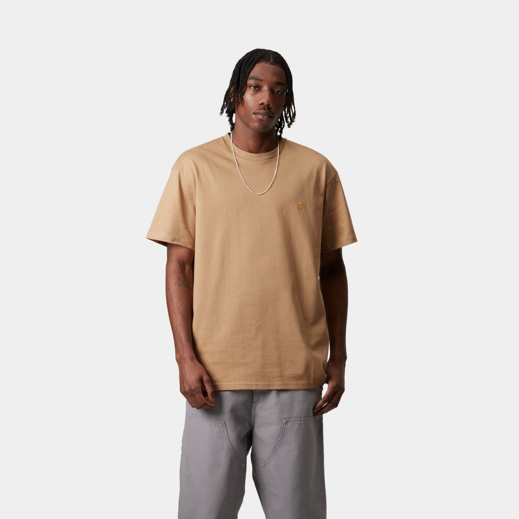 Chase T-Shirt for Men | Premium Cotton Dusty Hamilton Brown Tee - Casual Wear, Street Style, Everyday Comfort
