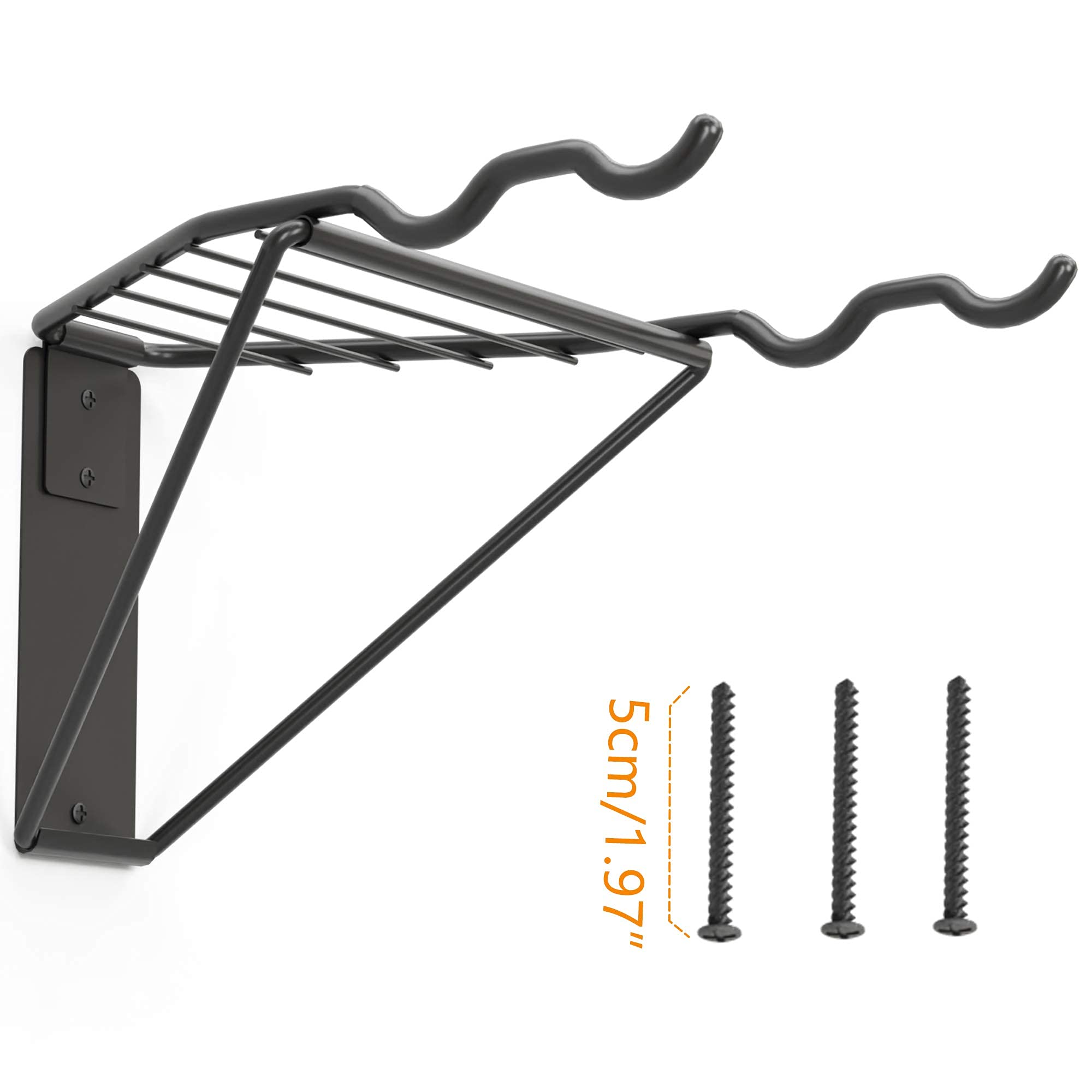 TORACK 2-Bike Wall Mount Rack - Heavy Duty Foldable Bicycle Storage Hanger for Mountain & Road Bikes - Space Saving Garage & Indoor Bike Holder - Reinforced Steel Construction for Maximum Stability - Perfect for Small Apartments, Garages & Home Gyms