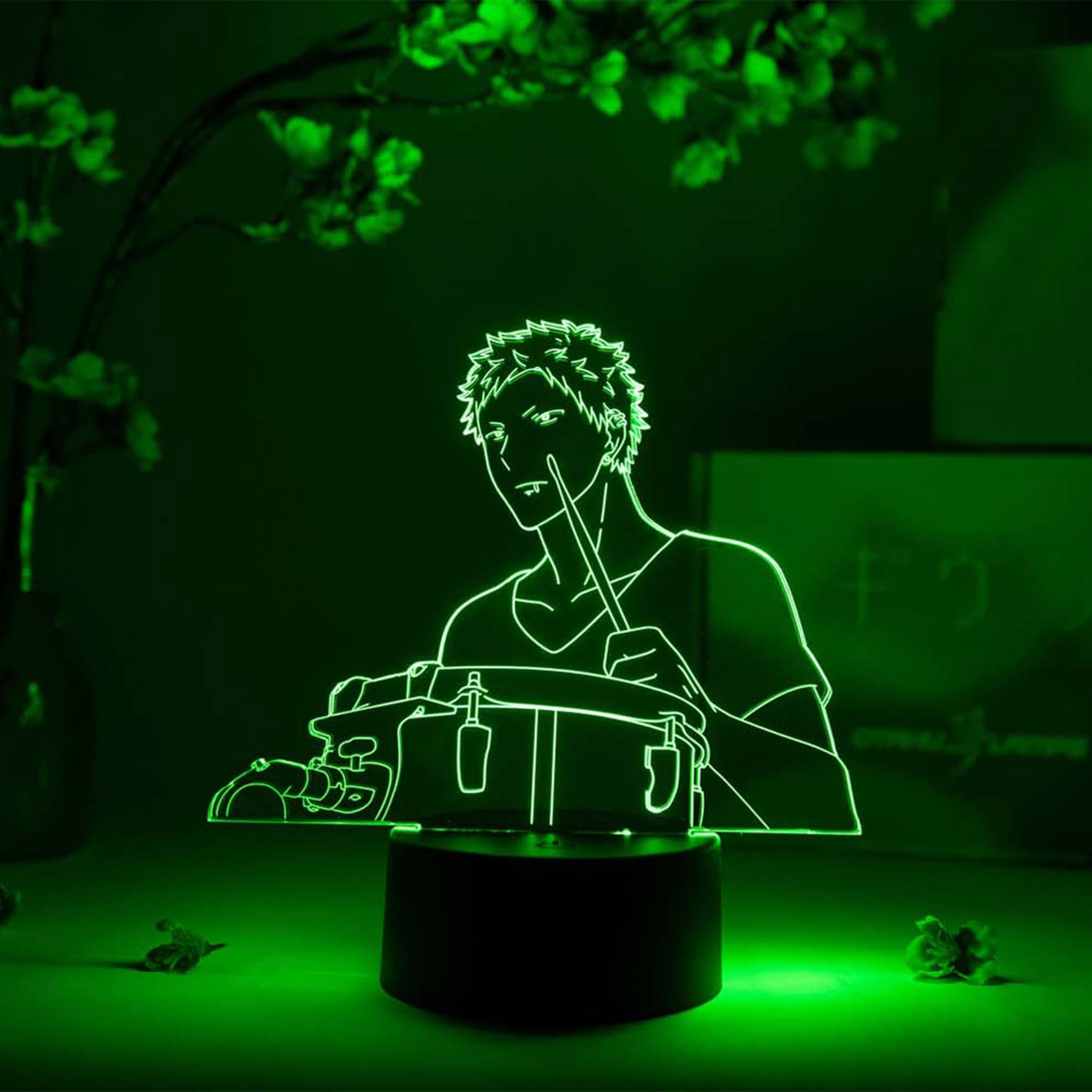 Otaku Anime Lamp - 16 Color RGB LED Night Light with Remote, 3D Akihiko Kaji Figure - Perfect for Bedroom, Gaming Room & Anime Lover Gift Ideas